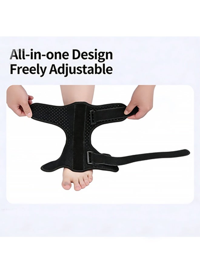 دعامة للكاحل، دعامة للكاحل قابلة للتعديل برباط، دعامة تقويمية للكاحل والقدم للرجال والنساء - Image 5